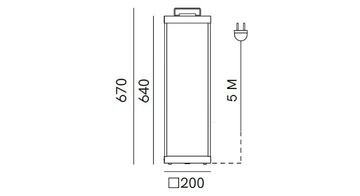 LANTERNE SLIM 267.23 - LED brass floor lamp by Il Fanale - view 3